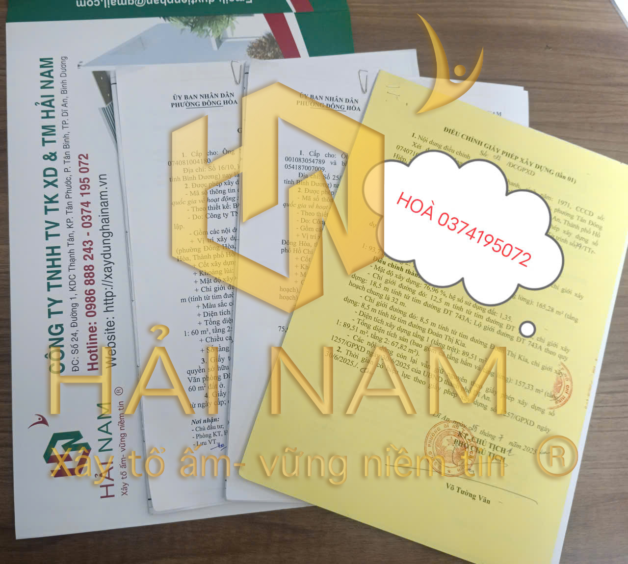 Xin giấy phép xây dựng phường Vĩnh Tân